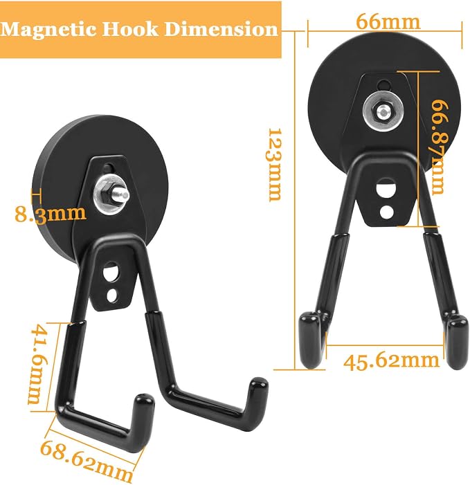 Strong Magnetic Hooks Heavy Duty, 2.59" Garage Magnet Hooks - Image 2