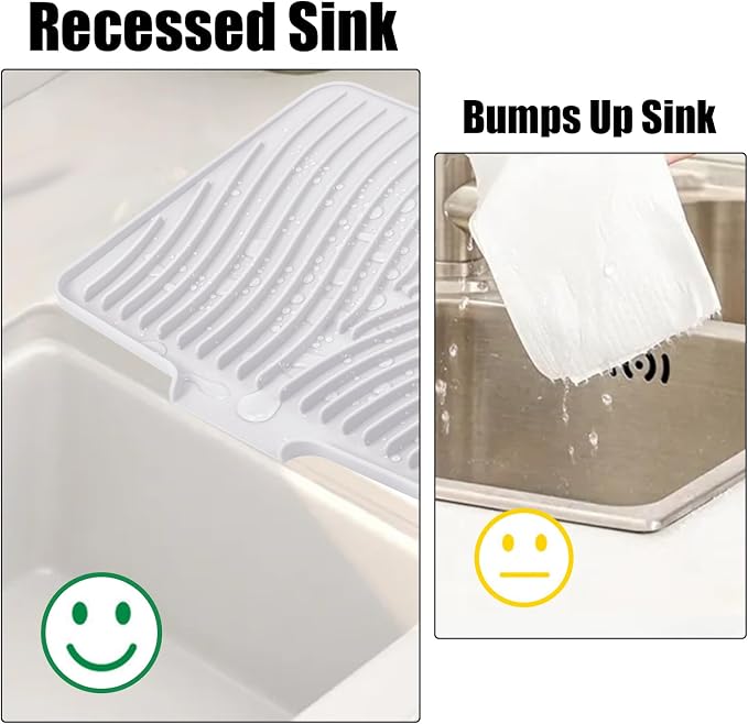 Silicone Dish Drying Mat for Kitchen Counter, Dish Drying Pad, Non-Slip Drain - Image 3