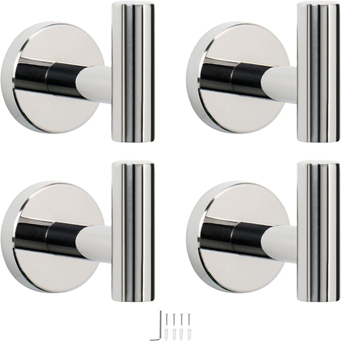 NearMoon Bath Towel Hooks- SUS 304 Stainless Steel Robe Hook Holder, Heavy Duty by NearMoon