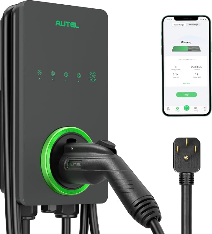 Autel Home Level 2 EV Charger up to 40Amp, Indoor/Outdoor Fast Electric Vehicle by Autel