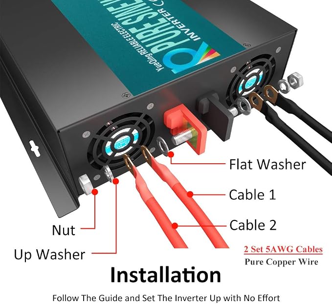 WZRELB 5000W High Efficiency Solar Power Inverter Off Grid 12V DC Voltage - Image 5