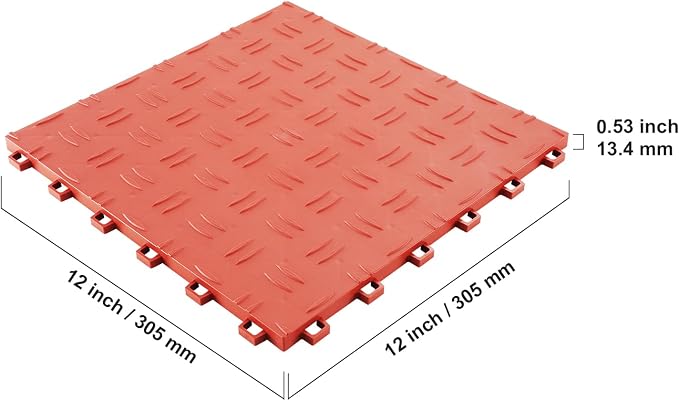 VEVOR Interlocking Garage Floor Covering Tiles, 50 Pack, Double-Sided Texture - Image 9