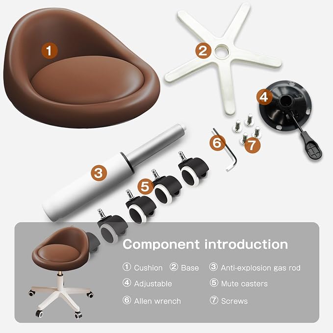 Rolling Stool Rolling Hydraulic Salon Stool - Image 6