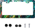 Personalized License Plate Frame Faux Abalone Stainless Steel Accessory Faux by Invincibleframe
