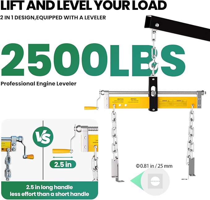 3 Ton Engine Hoist, Folding Hydraulic Cherry Picker Engine Lift, 6500LBS Alloy - Image 8
