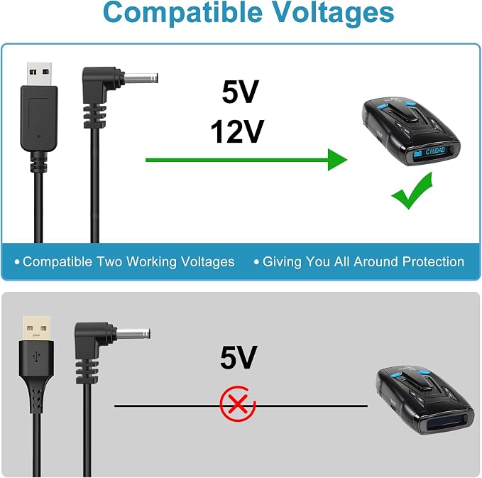 Radar Detector Cable, USB to DC3.5 Plug Cable, Replacement Radar Detectors - Image 3