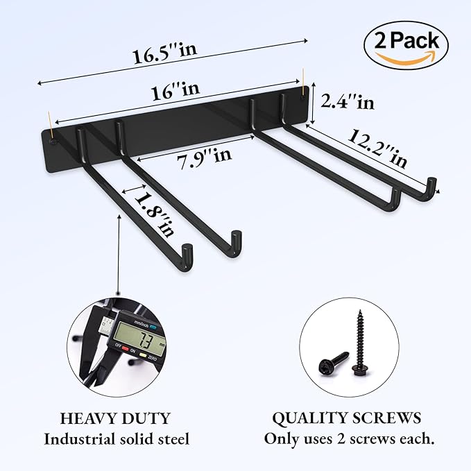 Garage Storage Organization Wall Mount, Heavy Duty Folding Chair Storage - Image 3