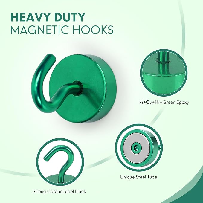 Neosmuk Magnetic Hooks, Cruise Ship Essentials, 40lb+ Heavy Duty Magnetic Hooks - Image 5