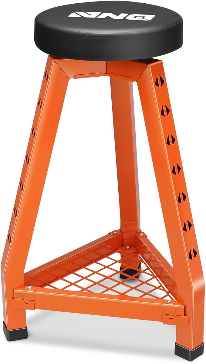 DNA MOTORING Heavy-Duty Padded Seat, Mechanics Shop Garage Stool, 300lbs by DNAMOTORING