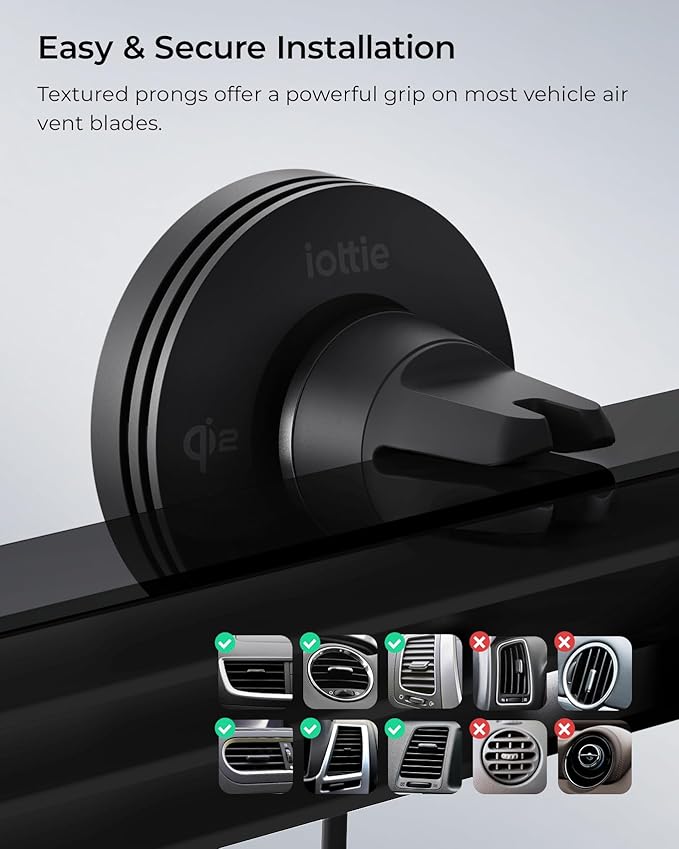 iOttie Velox Qi2 Mini Wireless Charging Car Mount - Image 4