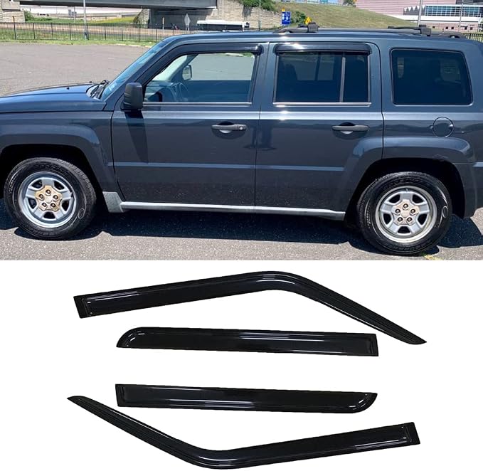 94359 Side Window Wind Deflector, Dark Smoke Window Visor fit - Image 2
