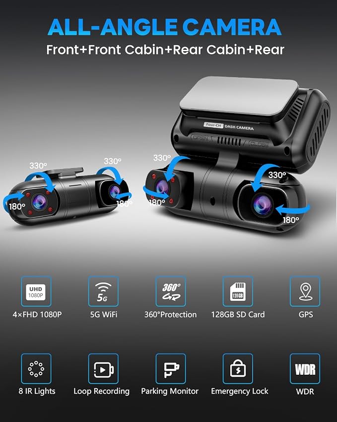 SPRLEAF 4 Channel Dash Cam - Image 2