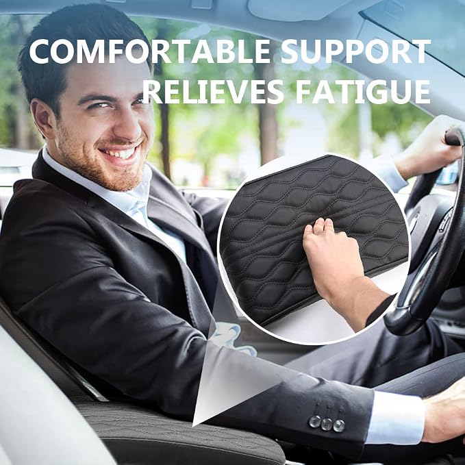 2025 Upgrade Universal Style Memory Cotton Car Armrest Box Pad, New Leather Car - Image 5