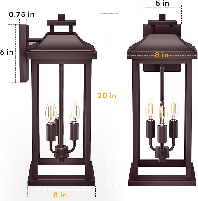 20" Oil Rubbed Bronze Outside Lighting - Image 5