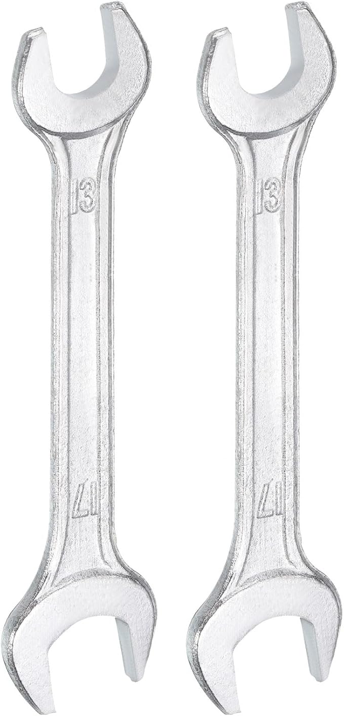 HARFINGTON 2pcs Double Open End Wrench 13mm x 17mm Metric 15 Degree Offset by HARFINGTON