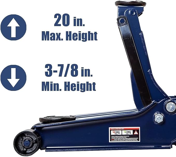 TCE Ultra Low Profile 3 Ton Hydraulic Floor Jack, 6600 LBS Heavy Duty Dual Pump - Image 2