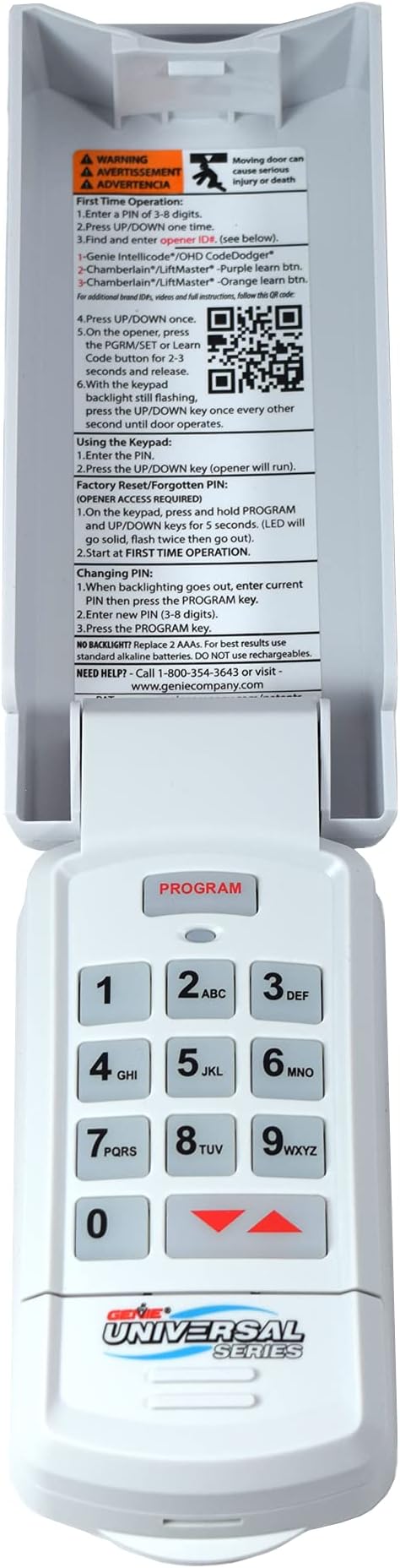 Genie Genuine GUK-R Wireless Universal Garage Door Opener Keypad, Compatible by GENIE