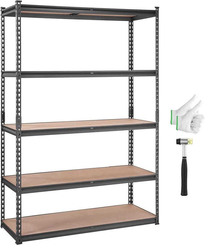 VEVOR Storage Shelving Unit, 5-Tier Adjustable, 2000 lbs Capacity, Heavy Duty by VEVOR