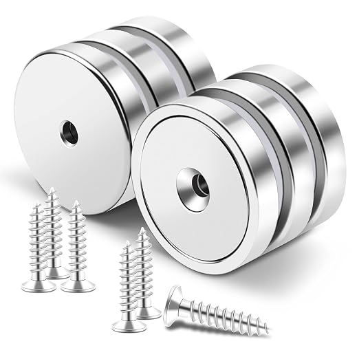 MIKEDE Strong Magnets with Hole, 100LB+ Heavy Duty Neodymium Cup Magnets with by MIKEDE