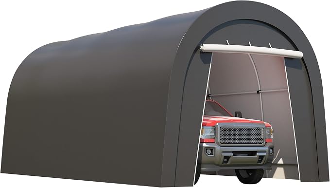 Kiss the Water Carport, Round Portable Garage, Steel Heavy Duty Carport by KisstheWaterPatioTool