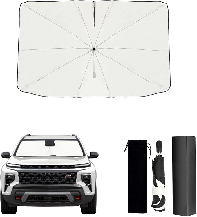 Umbrella Sunshade for Chevy Traverse Accessories 2024 2025, Foldable Windshield by Raspillere