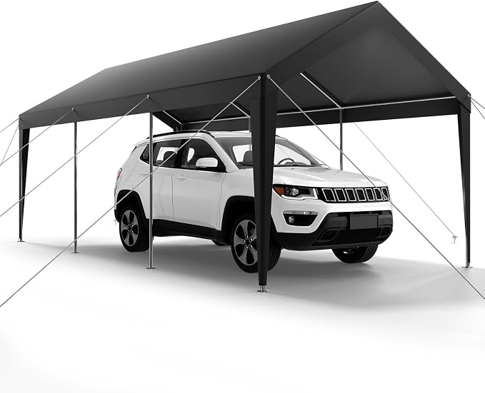 VEVOR Carport, 10 x 20 FT Outdoor Car Canopy, Potable Carport, Heavy Duty - Image 9