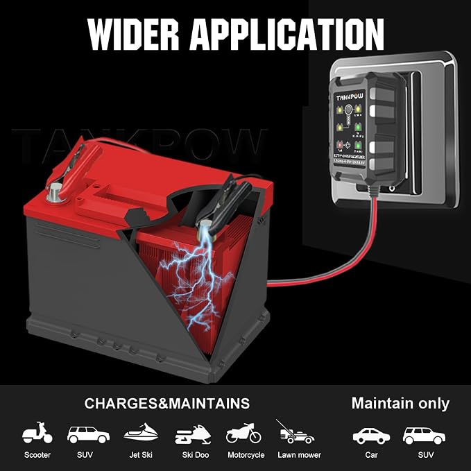 1.5-Amp Smart Car Battery Charger, 6V and 12V Automotive Battery Charger - Image 4