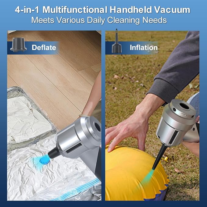 Handheld Foldable Car Vacuum, 4-in-1 18000PA Mini Vacuum Cleaner Portable - Image 5