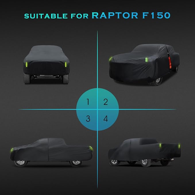 Truck Car Cover Waterproof All Weather Full Outdoor Pickup Car Cover Rain UV - Image 8