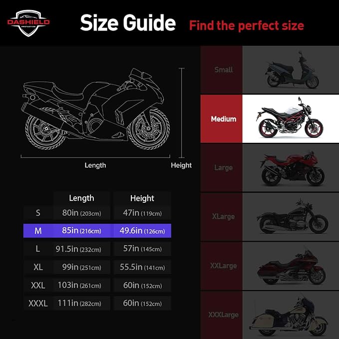 Ultimum Series Motorcycle Cover Waterproof All Weather Protection Universal - Image 4