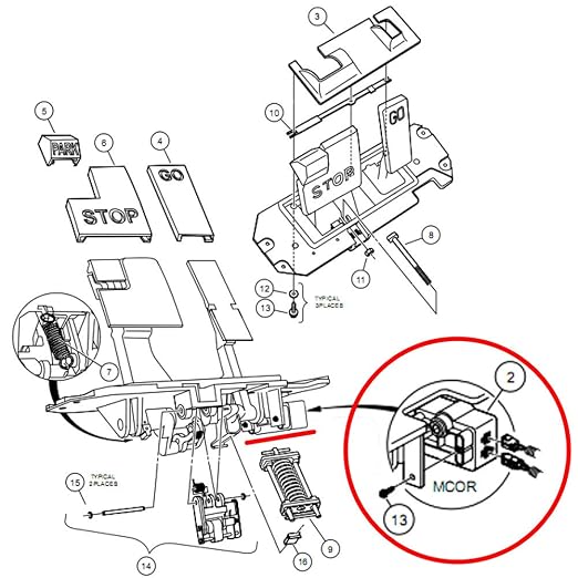 Golf Cart MCOR for Club Car DS & Carryall Golf Carts 2001-2011 MCOR1 Throttle - Image 2
