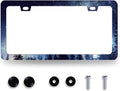 Beautiful Galaxy License Plate Frame Starry Sky Galaxy Forest License Plate by RNKATIH