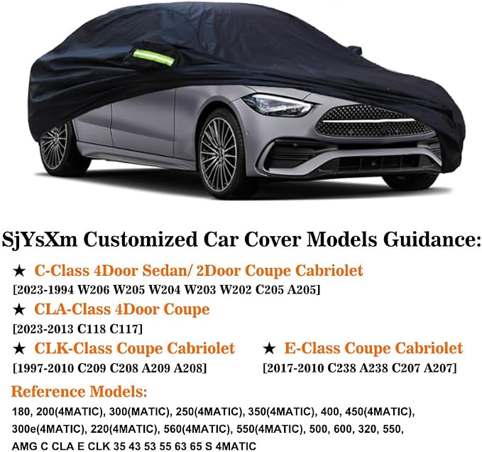 Car Cover Compatible with Mercedes-Benz C-Class 1994-2025 Sedan Coupe - Image 2
