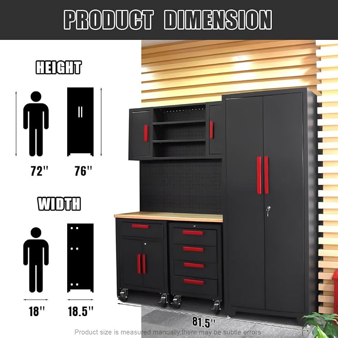 6-Pcs Garage Storage Cabinet System: Workshop Set - Image 3