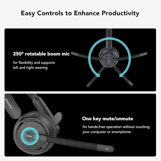 NUROUM Wireless Headset with Mic - Image 5