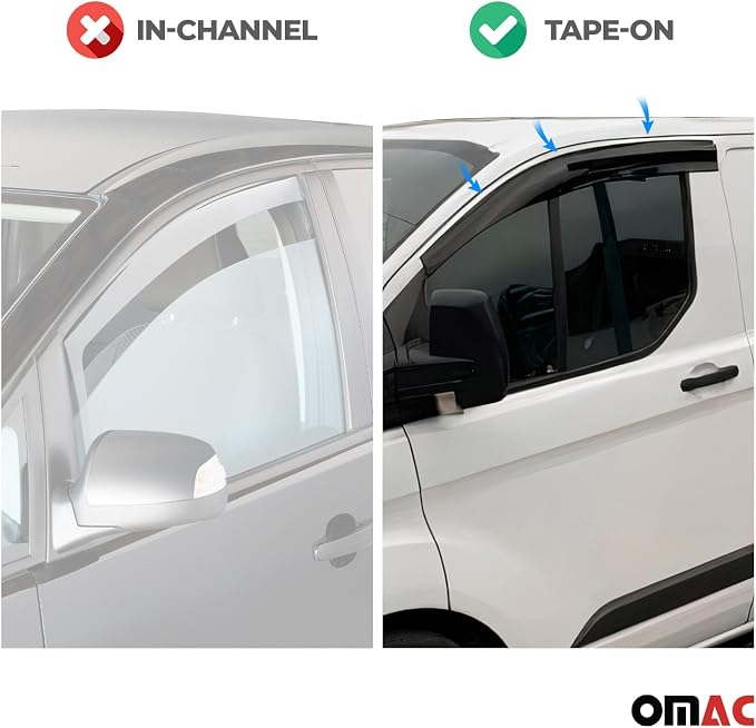 OMAC Window Visor Vent Rain Guard Deflector - Image 3