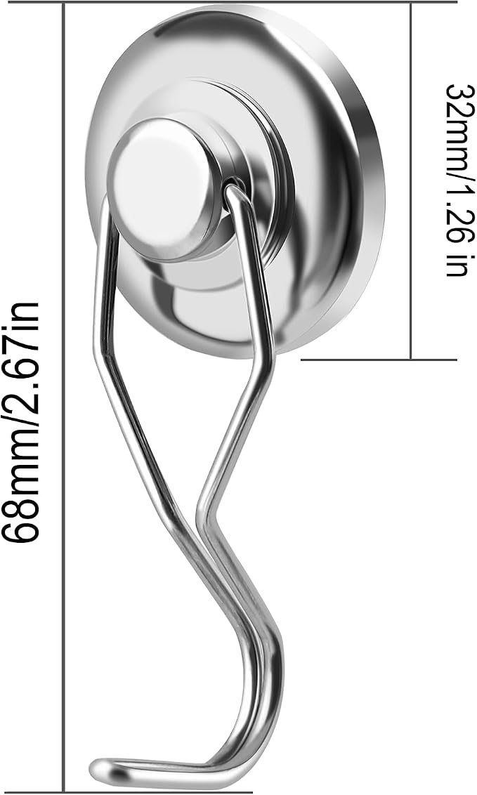 DIYMAG Swivel Swing Powerful Magnetic Hooks, 100LB Strong Heavy Duty Neodymium - Image 6