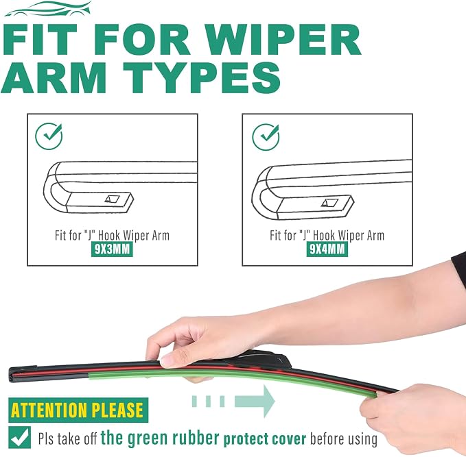16" 16" 12" Windshield Wiper Blades Replacement - Image 8