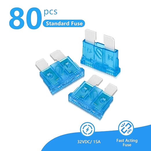 15 Amp Standard Fuse, 15A Car Blade Fuses - Image 2
