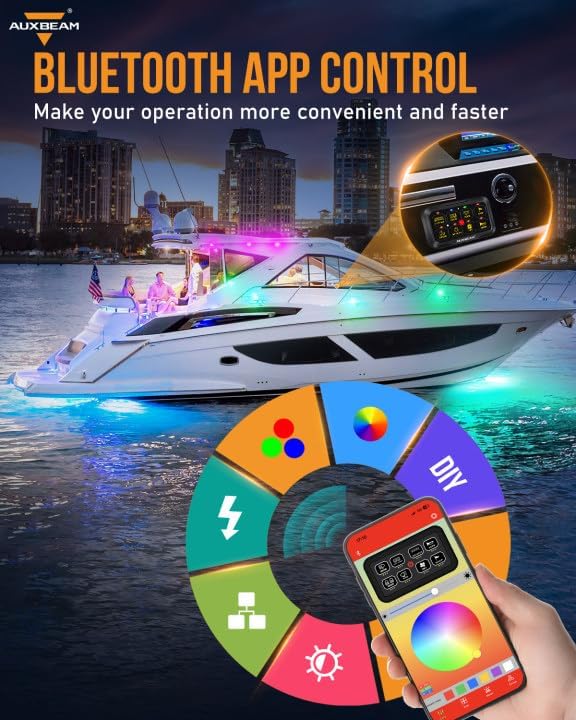 Auxbeam RGB Bluetooth 8 Gang Switch Panel AR-820 Toggle Momentary Pulsed Switch - Image 7