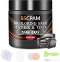 Dark Gray Leather Recoloring Balm, Leather Couch Scratch/Stain Remover by BSCPAM