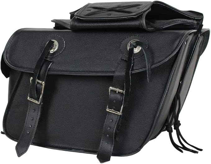 GARGOYLE BELLS Motorcycle Saddle Bags Leather Motorcycle Luggage Bag by GARGOYLEBELLS