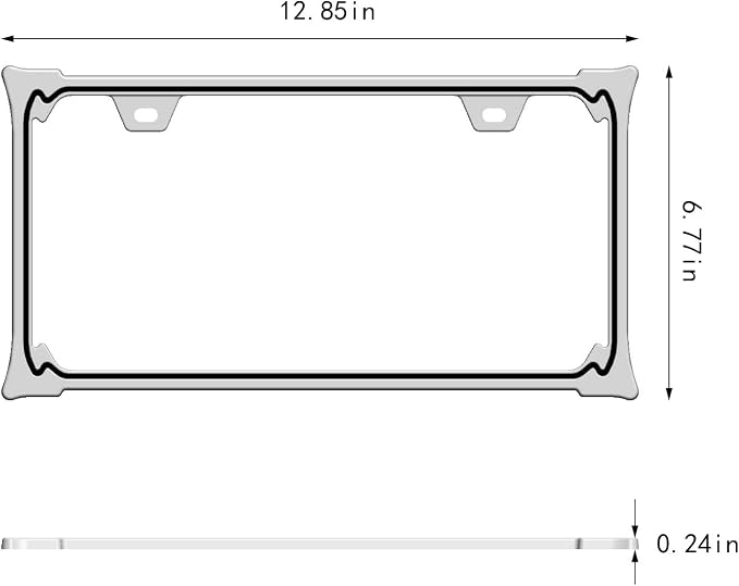 3D Chrome License Plate Frames, Pure Zinc Alloy Metal - Image 5