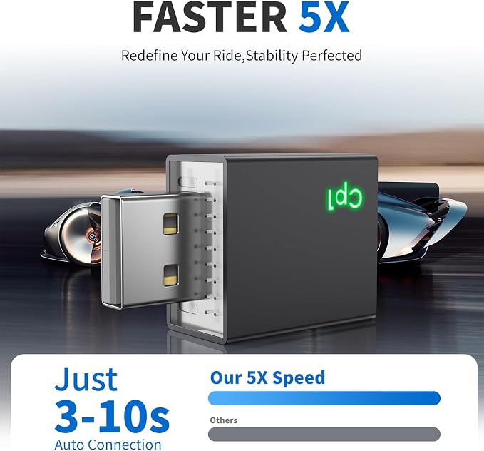 Wireless CarPlay Adapter for iPhone 2025 Upgrade, Ultra-Low Lag, Stable - Image 3