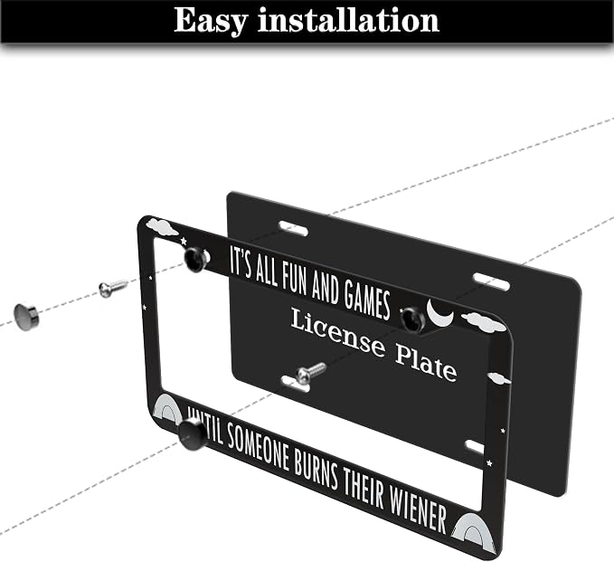 License Plate Frames License Plate Covers It’s All Fun and Games Until Someone - Image 7