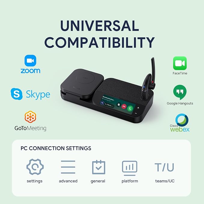Yealink Bluetooth Headset Workstation, Office Wireless Headset - Image 7