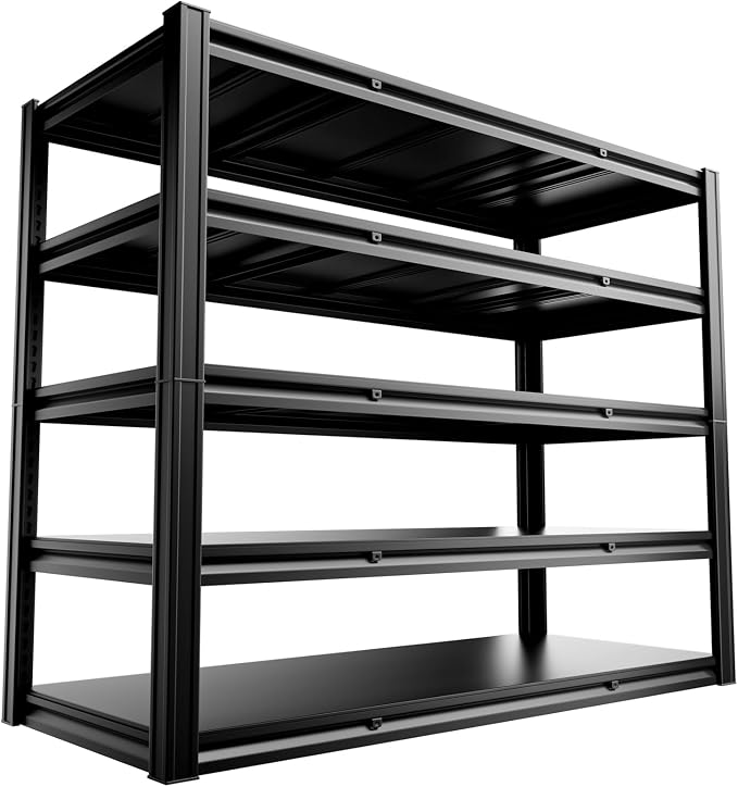 5-Tier 60" W x 24" D x 72" H Garage Shelving 3000LBS Storage Shelves Heavy Duty by cynnda