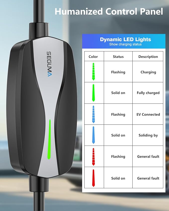 Level 1/2 EV Charger, 16Amp Electric Car Charger 25FT Cable - Image 6
