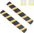2 Pack 72 Inch Heavy Duty Rubber Speed Bump Ramp – Cable Protector, Driveway by OranclUS
