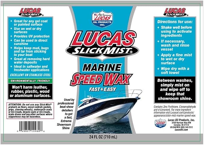 Lucas Oil 10980 Slick Mist Marine Speed Wax - Image 2